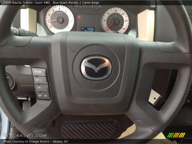 Blue Spark Metallic / Camel Beige 2008 Mazda Tribute i Sport 4WD