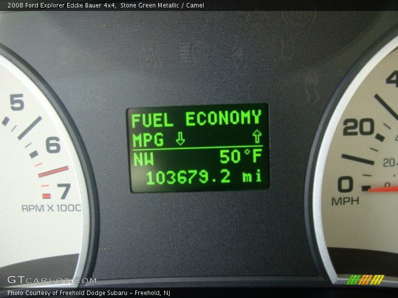 Stone Green Metallic / Camel 2008 Ford Explorer Eddie Bauer 4x4