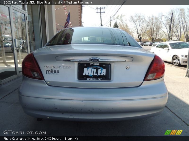 Silver Frost Metallic / Medium Parchment 2002 Ford Taurus SES