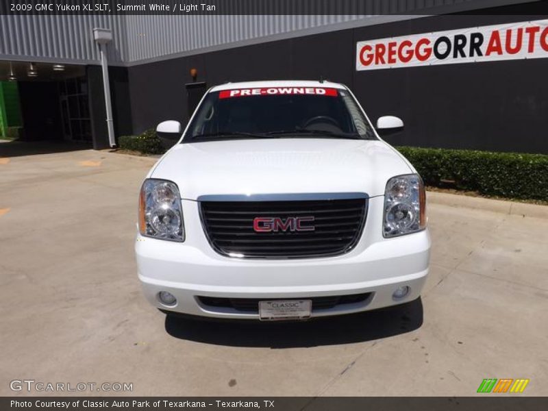 Summit White / Light Tan 2009 GMC Yukon XL SLT