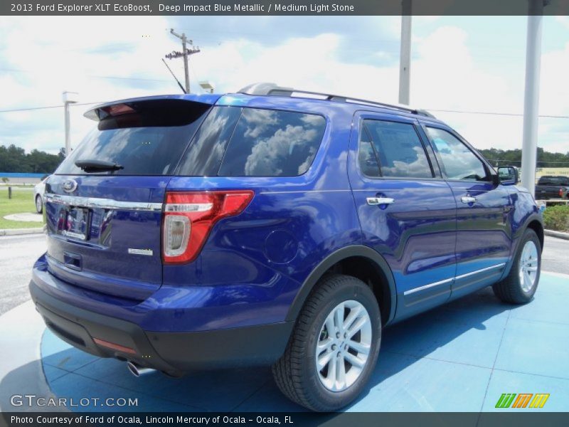 Deep Impact Blue Metallic / Medium Light Stone 2013 Ford Explorer XLT EcoBoost