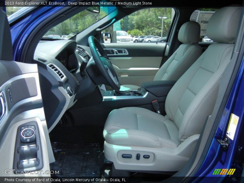 Deep Impact Blue Metallic / Medium Light Stone 2013 Ford Explorer XLT EcoBoost