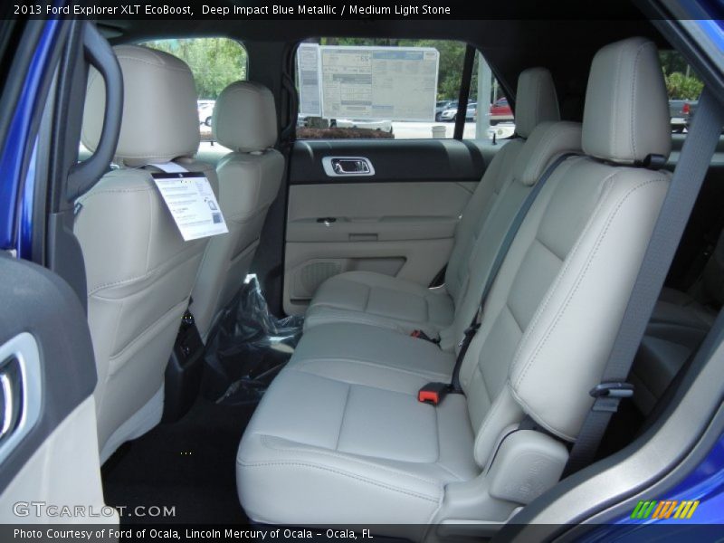 Deep Impact Blue Metallic / Medium Light Stone 2013 Ford Explorer XLT EcoBoost