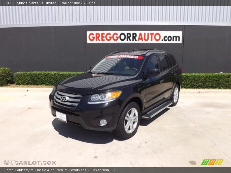 Twilight Black / Beige 2012 Hyundai Santa Fe Limited