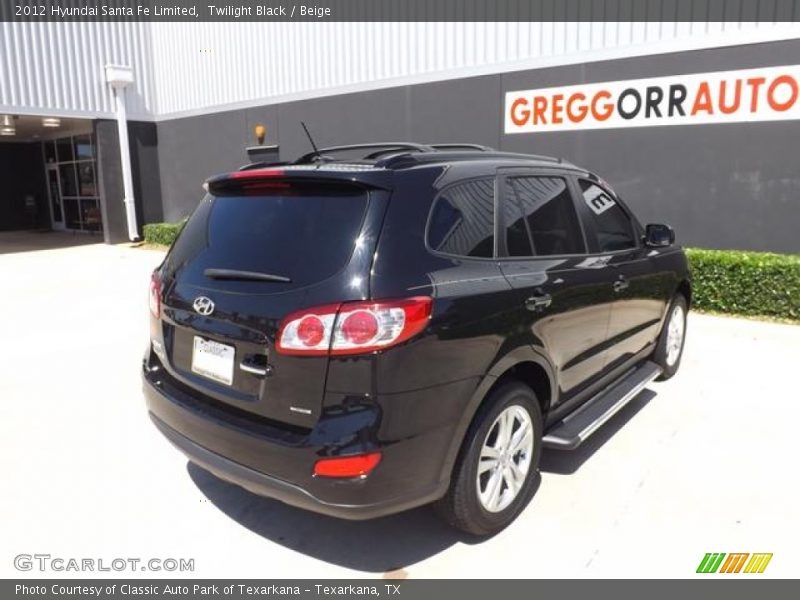 Twilight Black / Beige 2012 Hyundai Santa Fe Limited