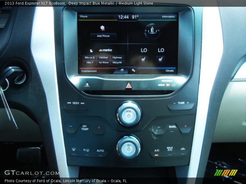 Deep Impact Blue Metallic / Medium Light Stone 2013 Ford Explorer XLT EcoBoost