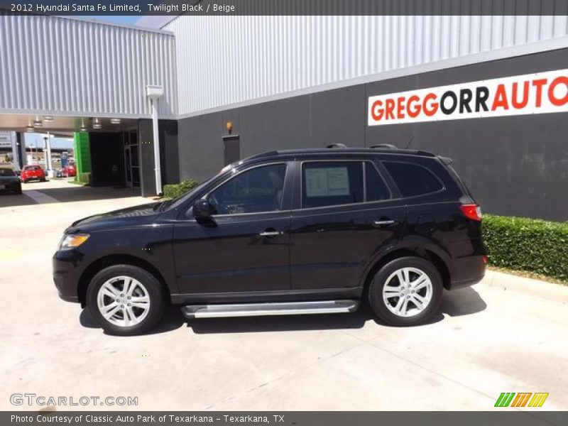 Twilight Black / Beige 2012 Hyundai Santa Fe Limited
