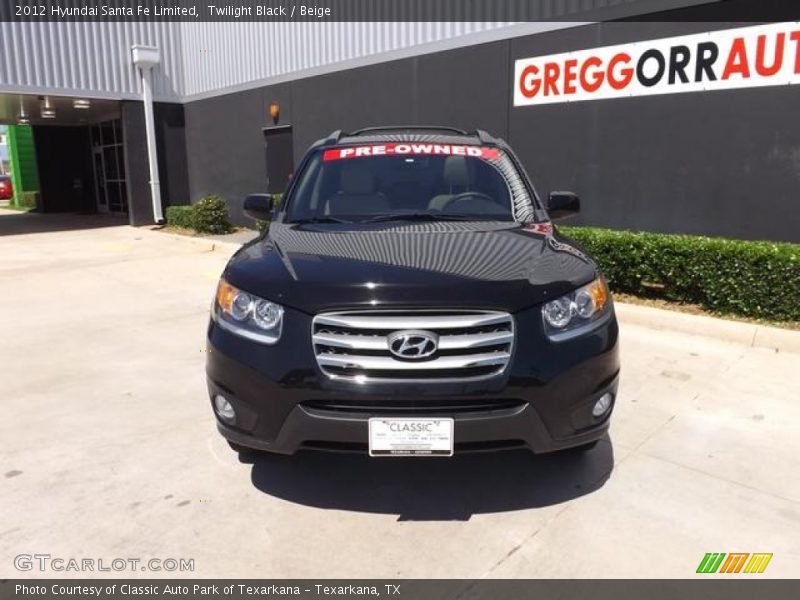 Twilight Black / Beige 2012 Hyundai Santa Fe Limited