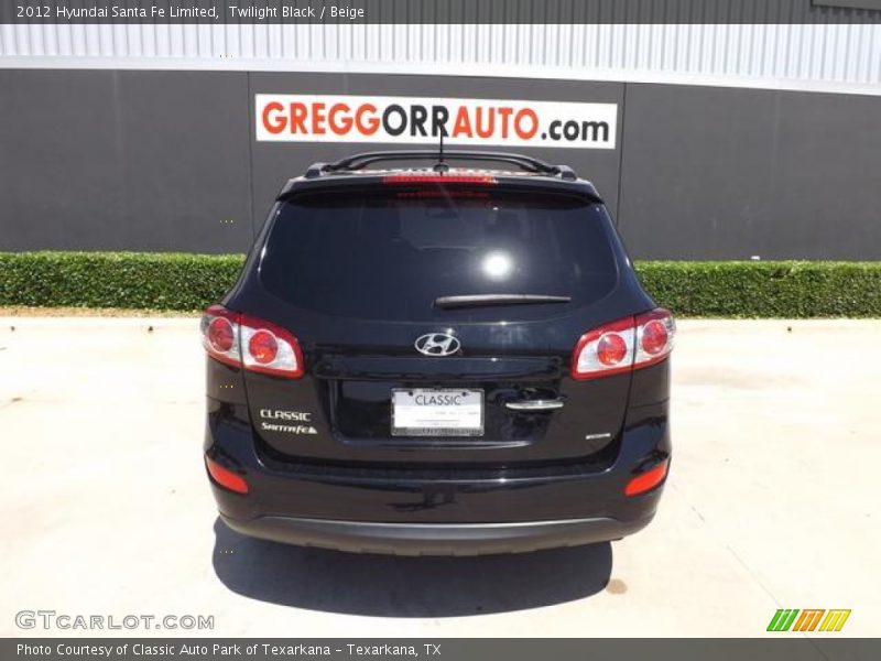 Twilight Black / Beige 2012 Hyundai Santa Fe Limited