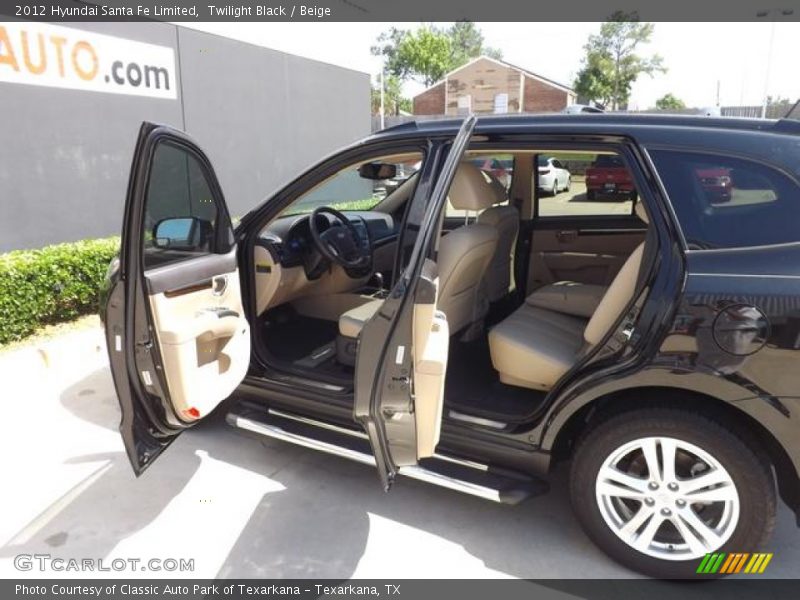 Twilight Black / Beige 2012 Hyundai Santa Fe Limited