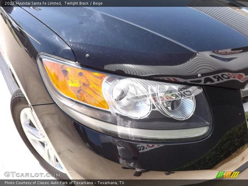 Twilight Black / Beige 2012 Hyundai Santa Fe Limited