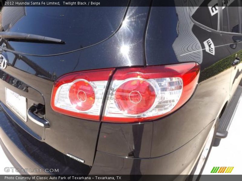 Twilight Black / Beige 2012 Hyundai Santa Fe Limited