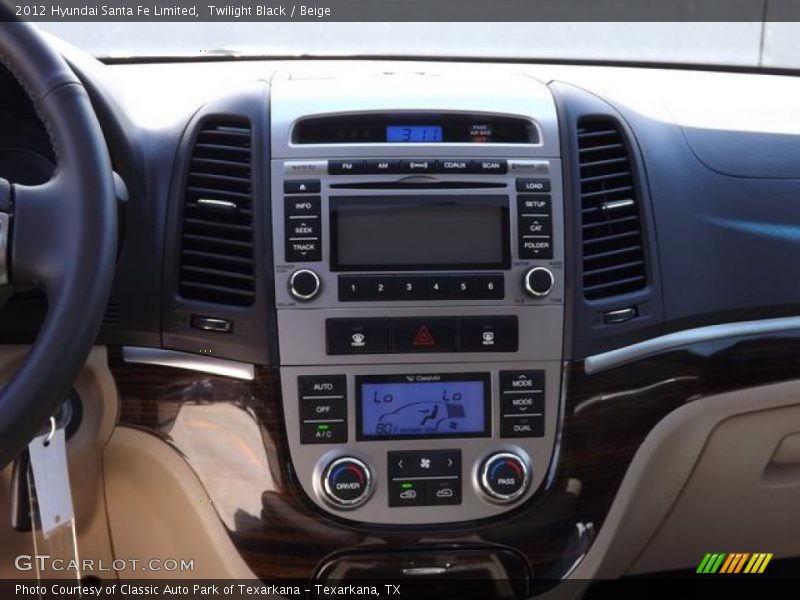 Twilight Black / Beige 2012 Hyundai Santa Fe Limited