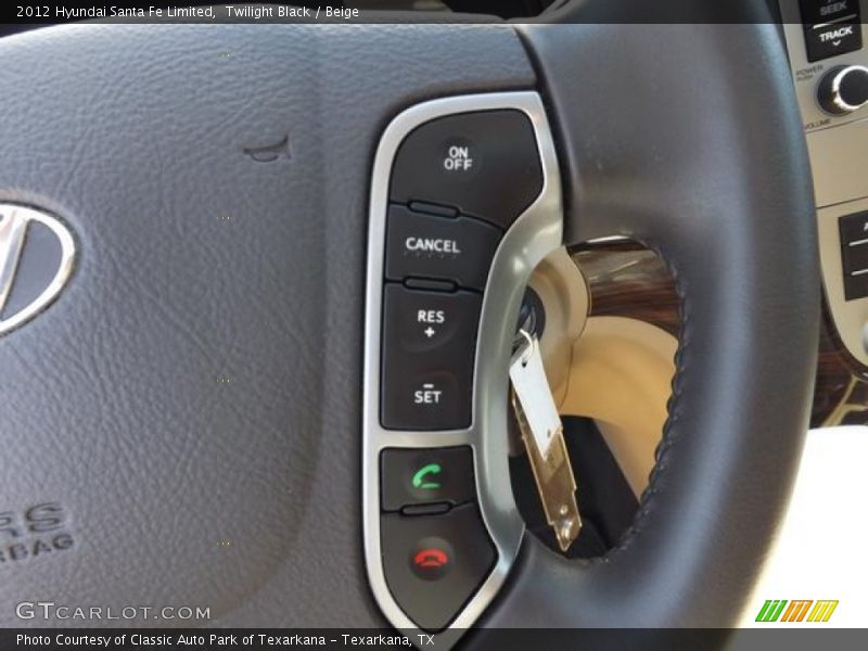 Twilight Black / Beige 2012 Hyundai Santa Fe Limited