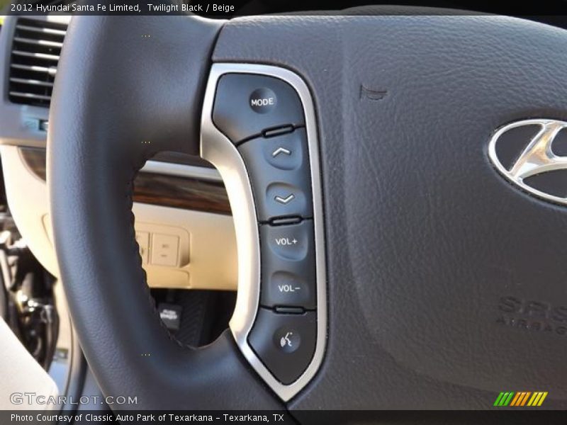 Twilight Black / Beige 2012 Hyundai Santa Fe Limited