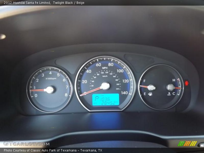 Twilight Black / Beige 2012 Hyundai Santa Fe Limited