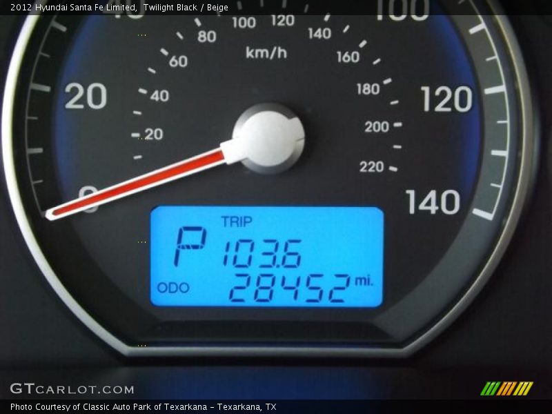 Twilight Black / Beige 2012 Hyundai Santa Fe Limited