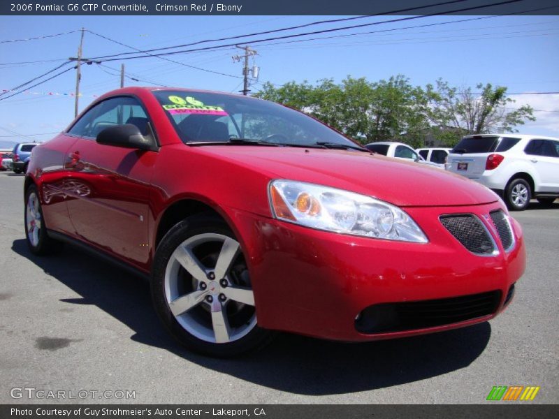 Crimson Red / Ebony 2006 Pontiac G6 GTP Convertible