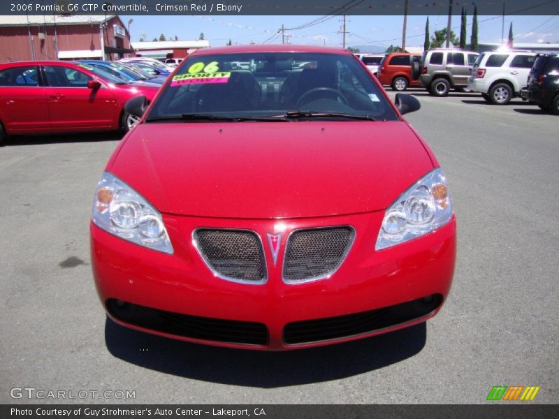 Crimson Red / Ebony 2006 Pontiac G6 GTP Convertible