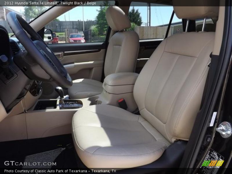 Twilight Black / Beige 2012 Hyundai Santa Fe Limited