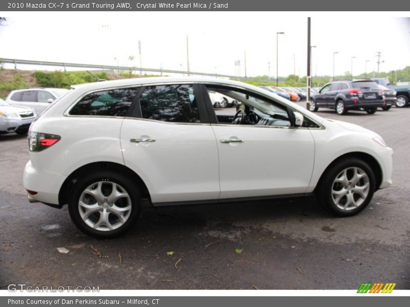 Crystal White Pearl Mica / Sand 2010 Mazda CX-7 s Grand Touring AWD
