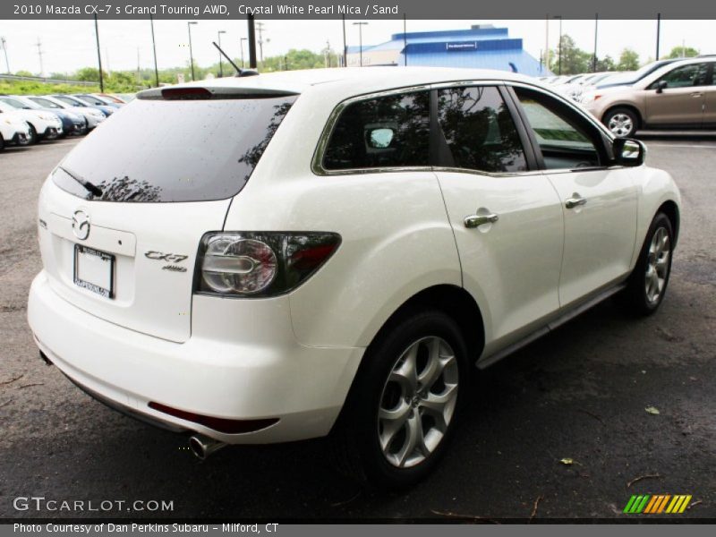Crystal White Pearl Mica / Sand 2010 Mazda CX-7 s Grand Touring AWD