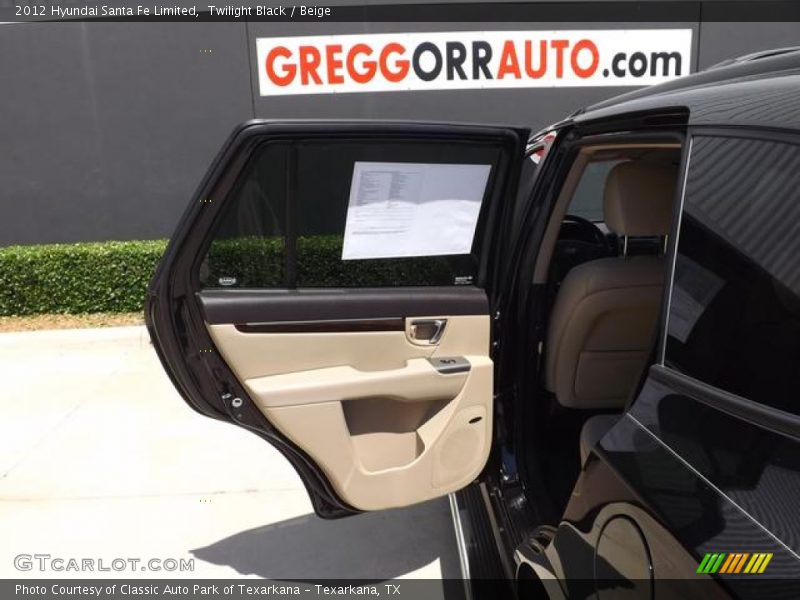 Twilight Black / Beige 2012 Hyundai Santa Fe Limited