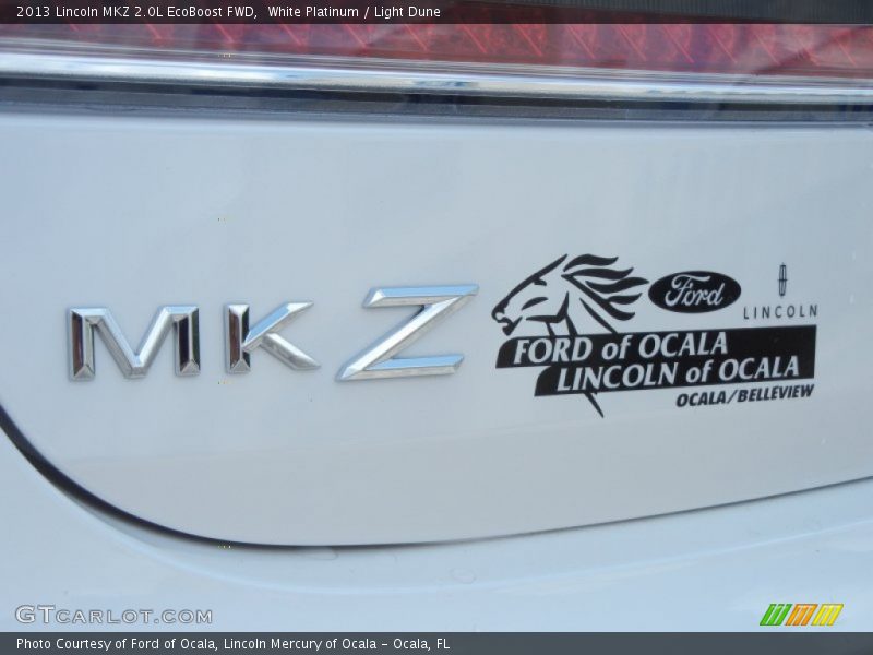 White Platinum / Light Dune 2013 Lincoln MKZ 2.0L EcoBoost FWD