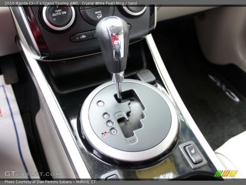 Crystal White Pearl Mica / Sand 2010 Mazda CX-7 s Grand Touring AWD