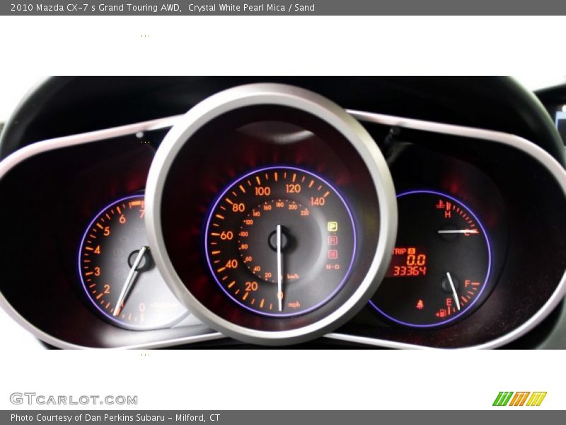 Crystal White Pearl Mica / Sand 2010 Mazda CX-7 s Grand Touring AWD