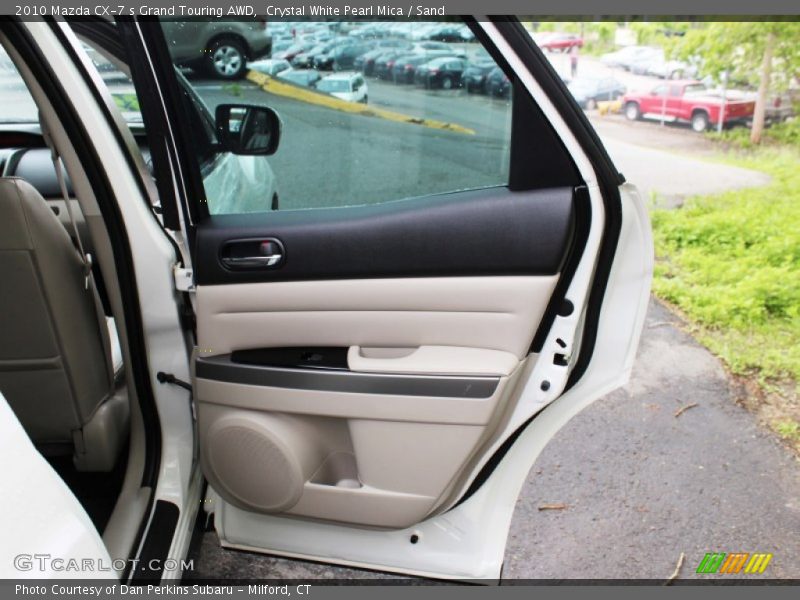 Crystal White Pearl Mica / Sand 2010 Mazda CX-7 s Grand Touring AWD