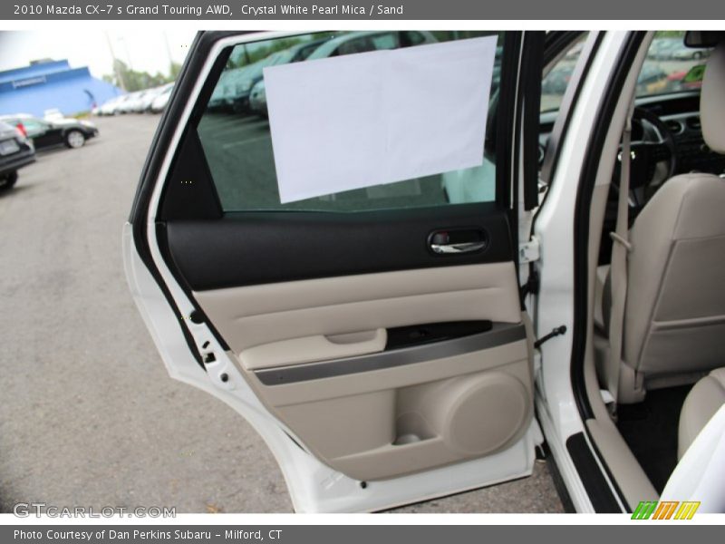 Crystal White Pearl Mica / Sand 2010 Mazda CX-7 s Grand Touring AWD