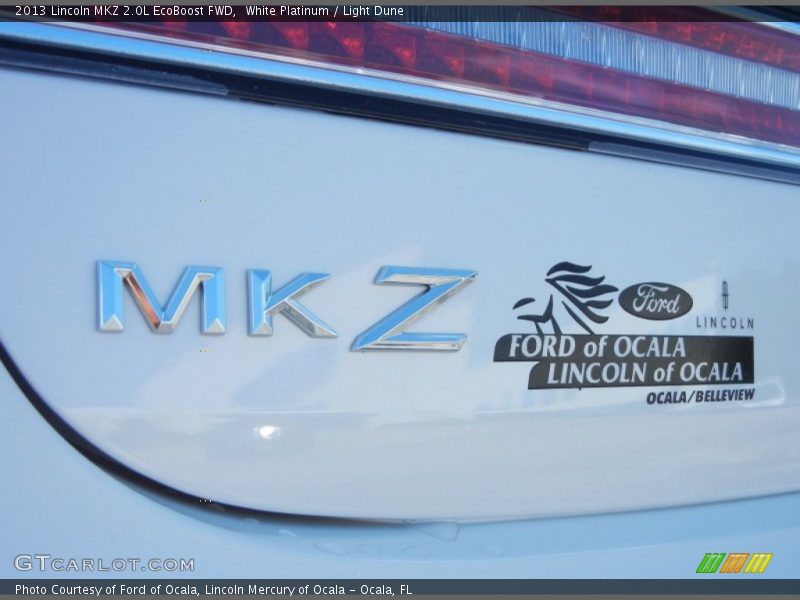 White Platinum / Light Dune 2013 Lincoln MKZ 2.0L EcoBoost FWD