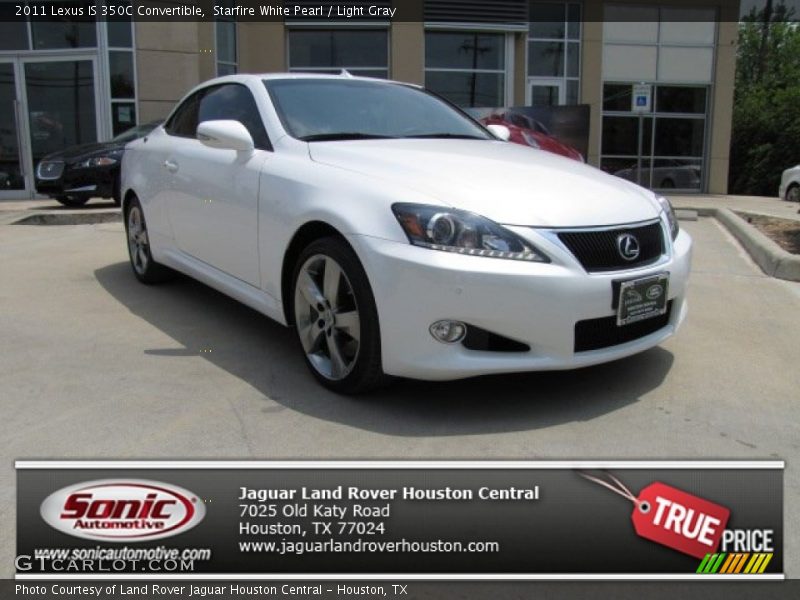 Starfire White Pearl / Light Gray 2011 Lexus IS 350C Convertible