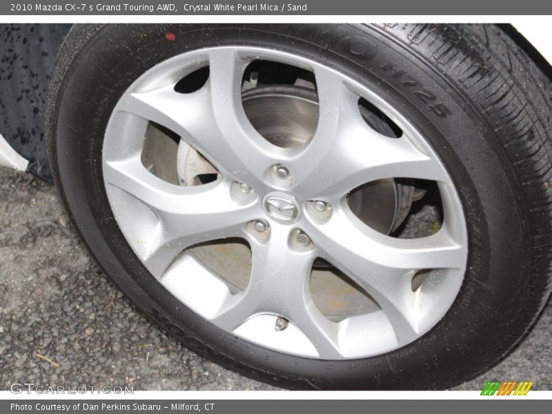 Crystal White Pearl Mica / Sand 2010 Mazda CX-7 s Grand Touring AWD