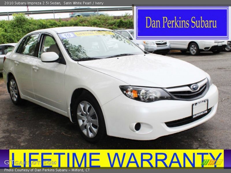 Satin White Pearl / Ivory 2010 Subaru Impreza 2.5i Sedan