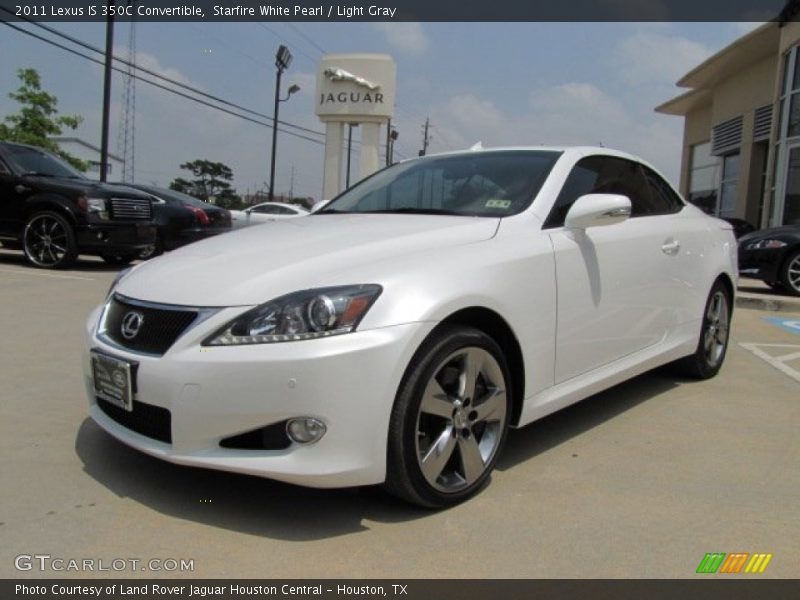 Starfire White Pearl / Light Gray 2011 Lexus IS 350C Convertible