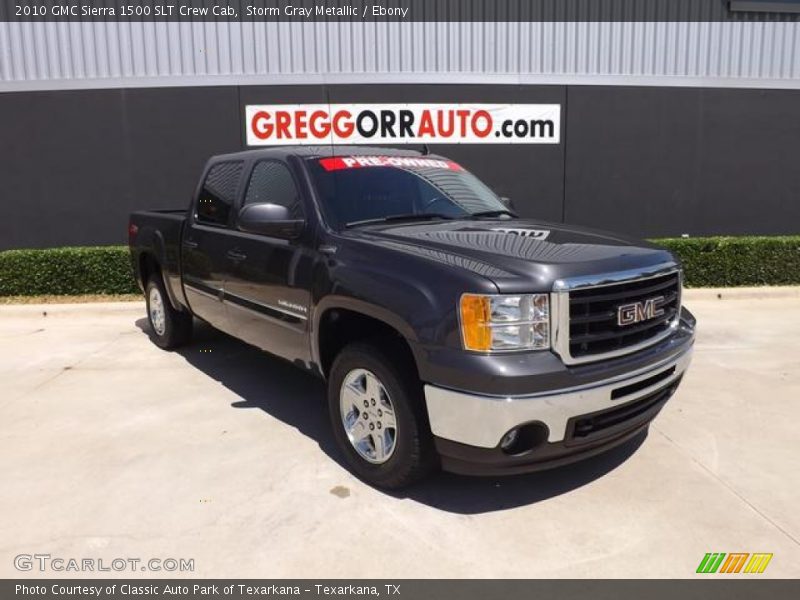 Storm Gray Metallic / Ebony 2010 GMC Sierra 1500 SLT Crew Cab