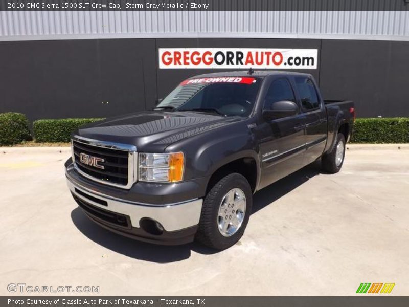 Storm Gray Metallic / Ebony 2010 GMC Sierra 1500 SLT Crew Cab