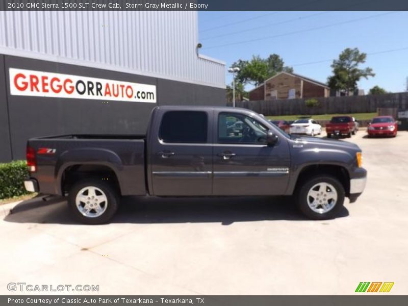 Storm Gray Metallic / Ebony 2010 GMC Sierra 1500 SLT Crew Cab