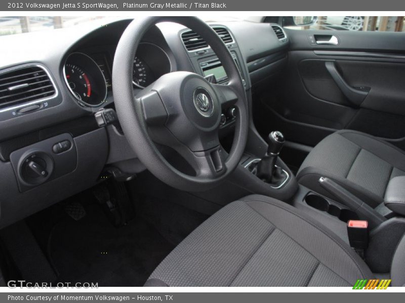 Platinum Gray Metallic / Titan Black 2012 Volkswagen Jetta S SportWagen