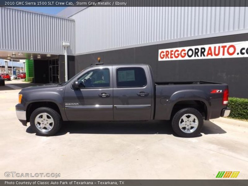 Storm Gray Metallic / Ebony 2010 GMC Sierra 1500 SLT Crew Cab