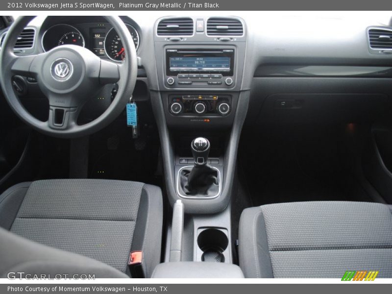 Platinum Gray Metallic / Titan Black 2012 Volkswagen Jetta S SportWagen