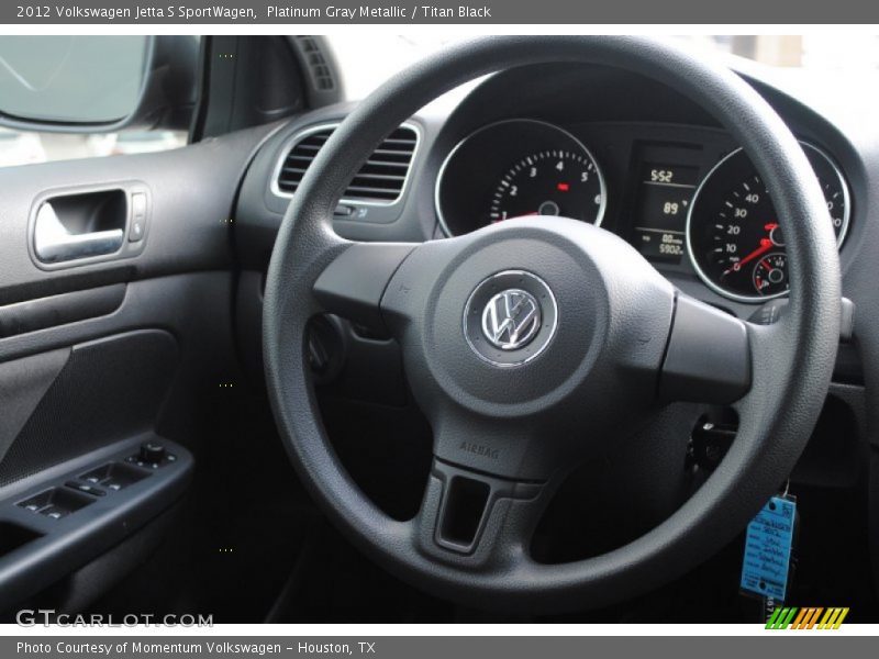 Platinum Gray Metallic / Titan Black 2012 Volkswagen Jetta S SportWagen