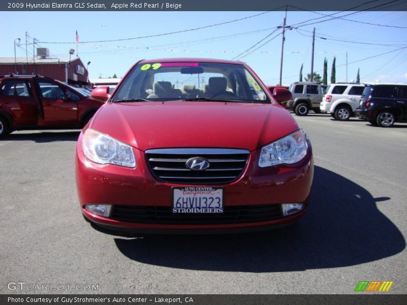 Apple Red Pearl / Beige 2009 Hyundai Elantra GLS Sedan