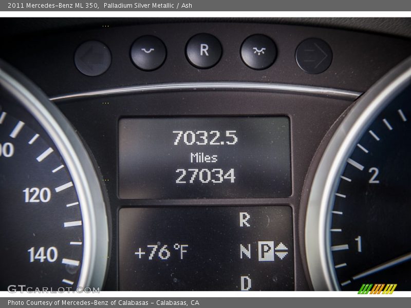 Palladium Silver Metallic / Ash 2011 Mercedes-Benz ML 350