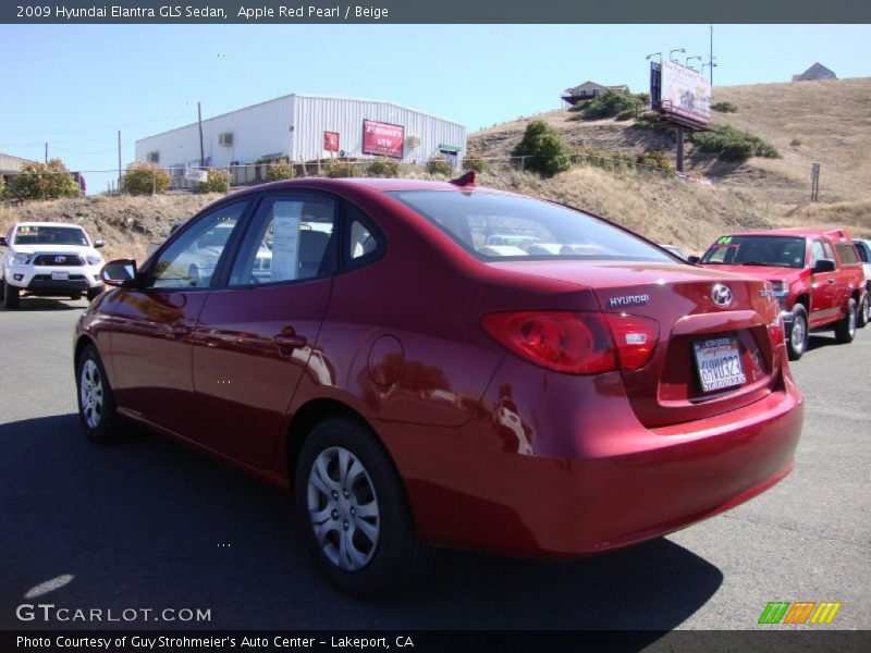 Apple Red Pearl / Beige 2009 Hyundai Elantra GLS Sedan