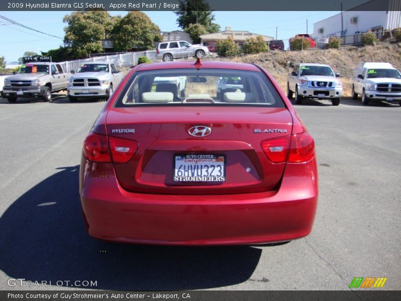 Apple Red Pearl / Beige 2009 Hyundai Elantra GLS Sedan