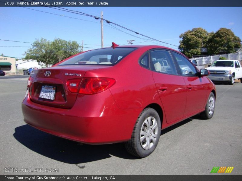 Apple Red Pearl / Beige 2009 Hyundai Elantra GLS Sedan