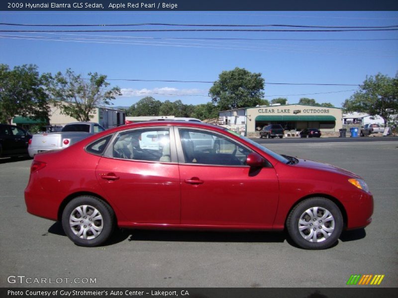 Apple Red Pearl / Beige 2009 Hyundai Elantra GLS Sedan